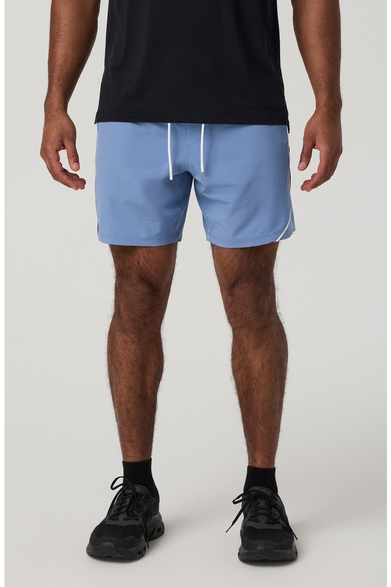 Kore Unlined Performance Shorts, Main, color, ISLE BLUE/ BLACK