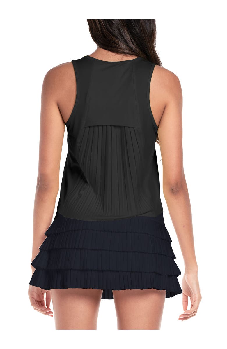 Lucky in Love Pleats Please Tank, Alternate, color, Black