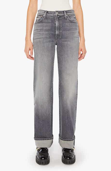 MOTHER The Dodger Skimp High Waist Cuffed Hem Wide Leg Jeans