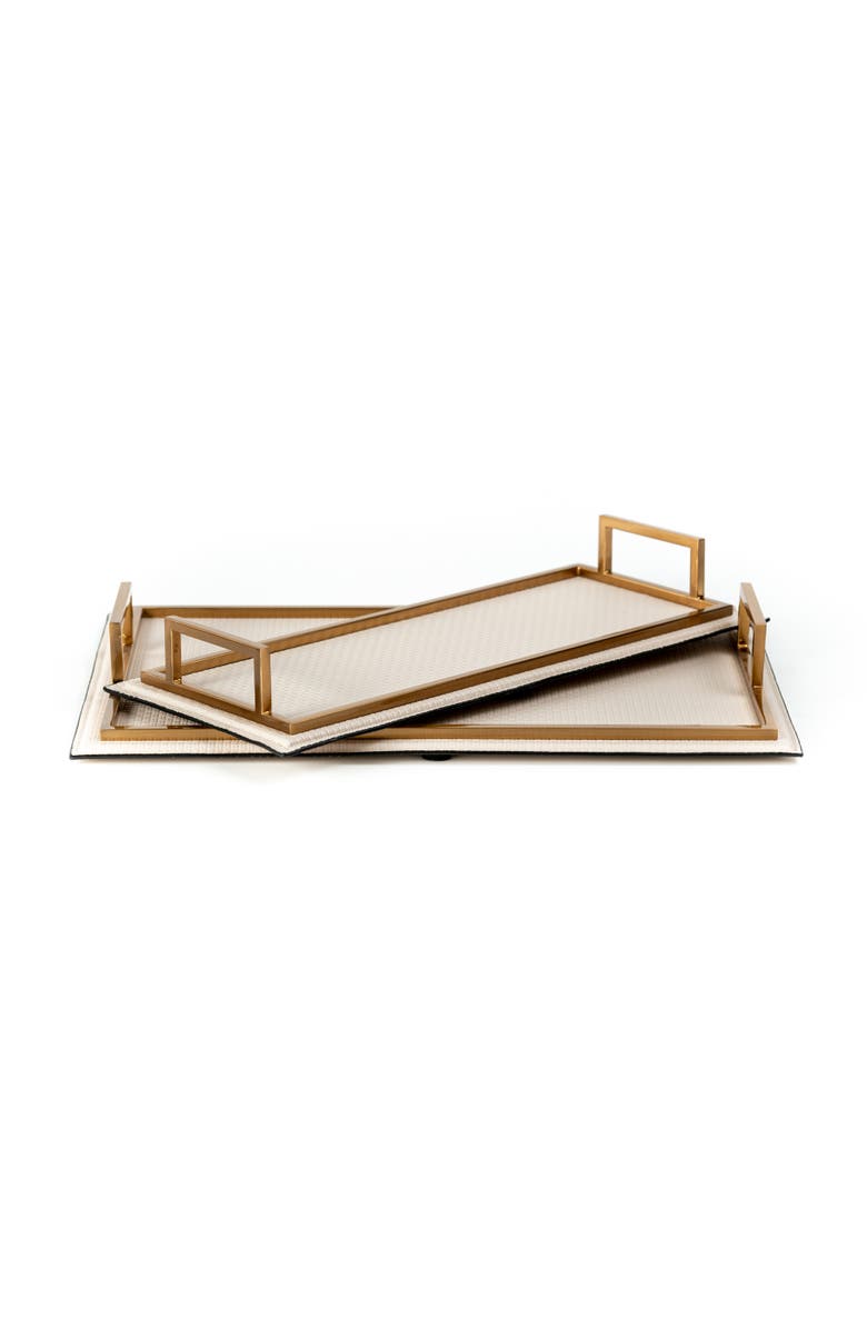 Togas Tetra Decorative tray, Alternate, color, Beige