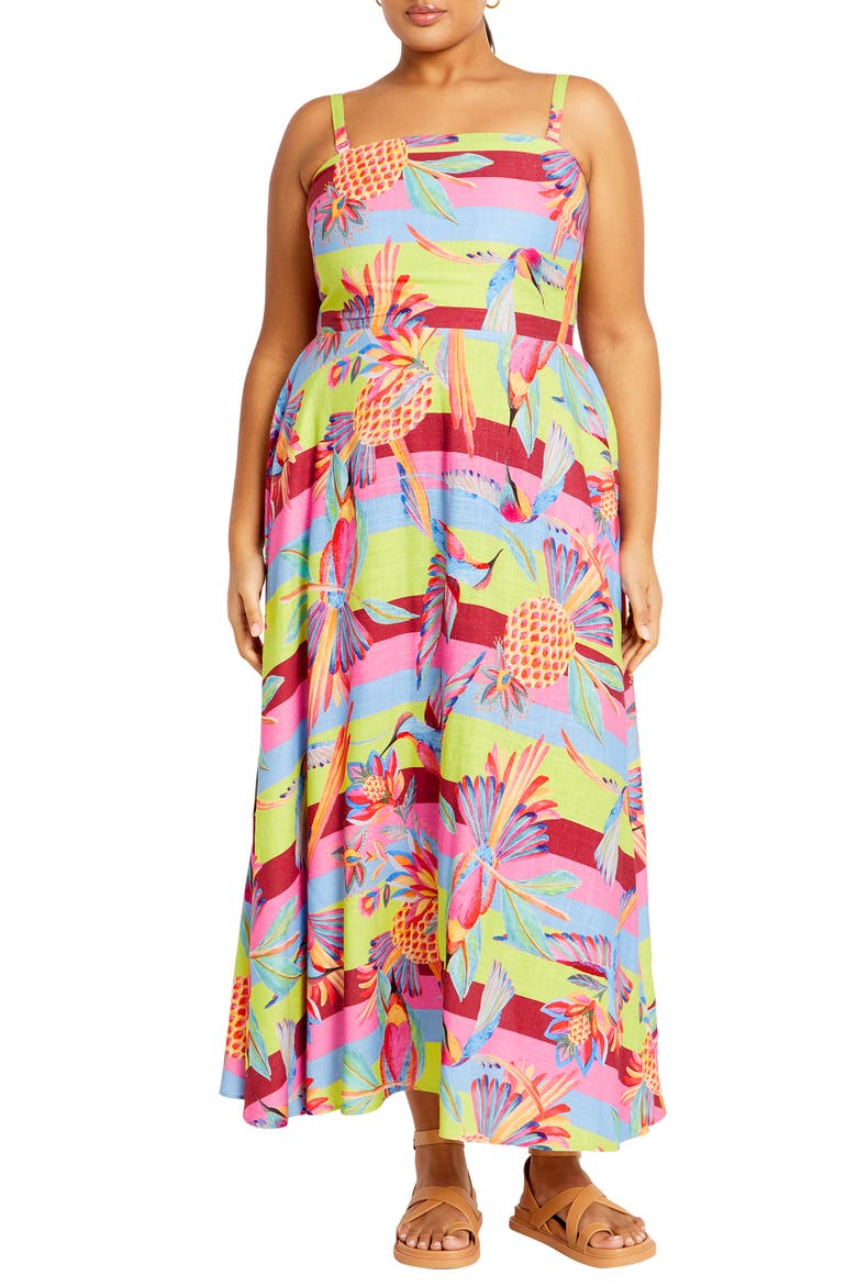 Saraya Maxi Sundress, Main, color, COPACABANA