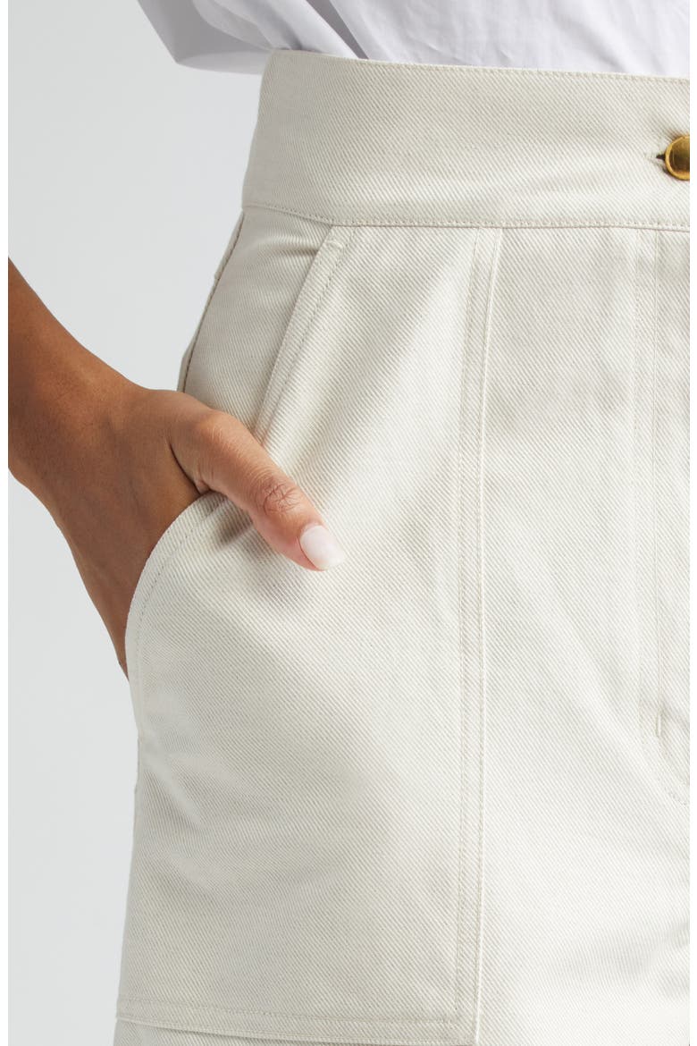 Oboli Cotton & Linen Wide Leg Utility Pants, Alternate, color, IVORY