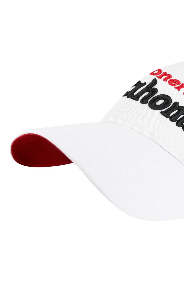 '47 Women's '47 White Oklahoma Sooners Pensacola Clean Up Adjustable Hat, Alternate, color, 