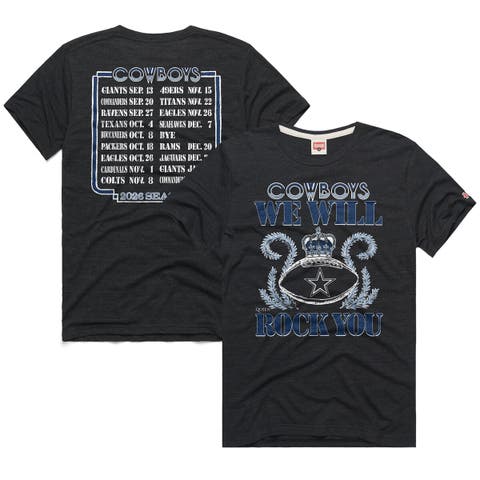 Unisex Homage Charcoal Dallas Cowboys 2026 NFL Schedule Queen Tri-Blend T-Shirt