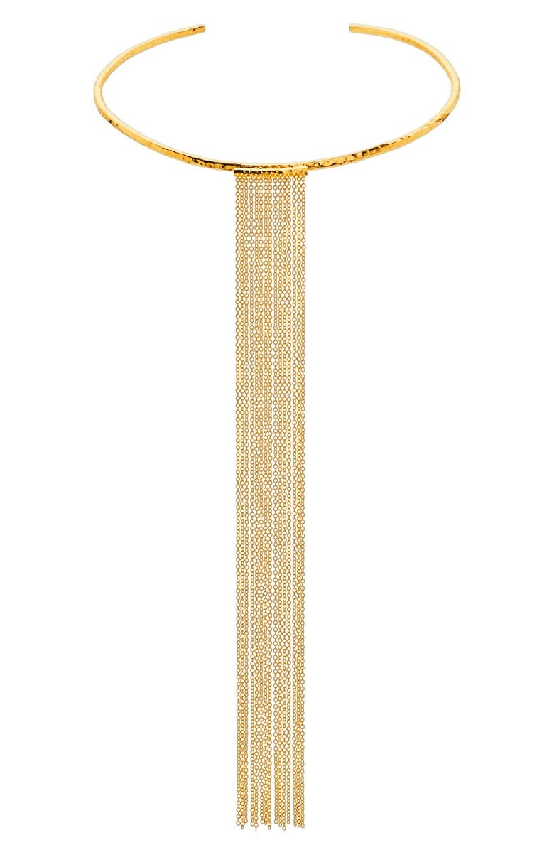 gorjana 'Twiggy' Fringe Collar Necklace, Main, color, 