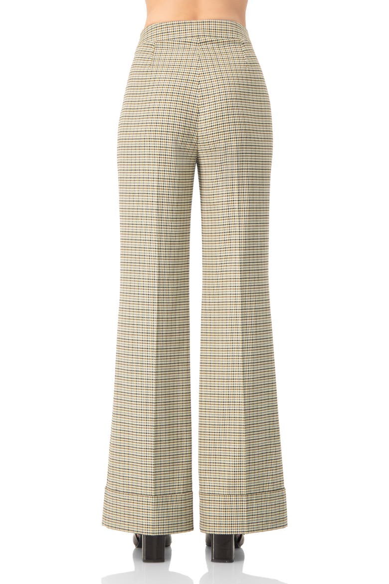 High-Waisted Semi-Flare Trousers, Alternate, color, Multicolor