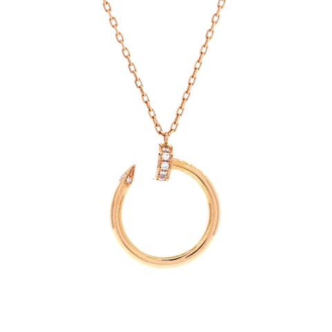 Juste un Clou Pendant Necklace 18K Rose Gold with Diamonds
