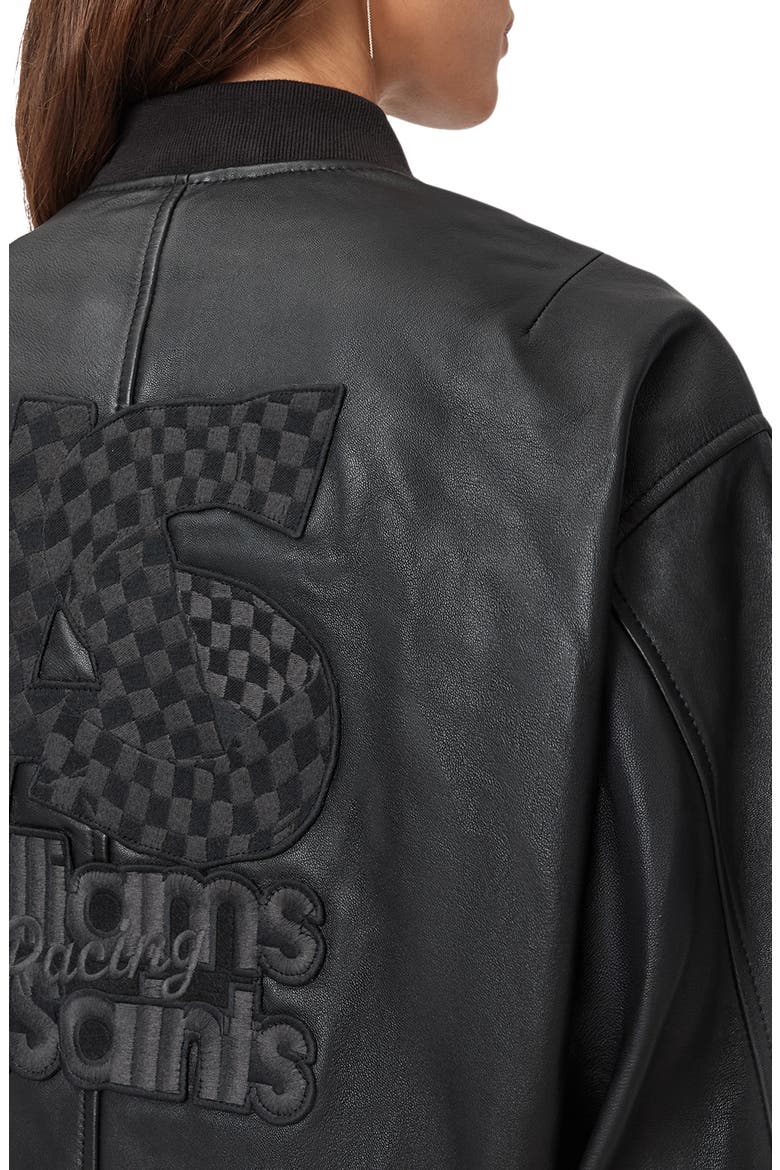 AllSaints Williams F1 Racing x AllSaints Belle Leather Bomber Jacket ...