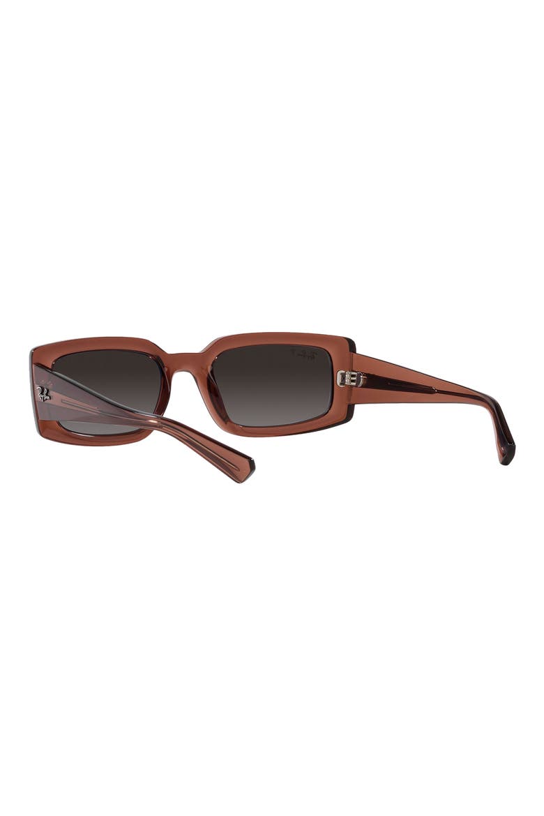 Kiliane 54mm Gradient Polarized Rectangular Sunglasses, Alternate, color, BROWN/ GREY