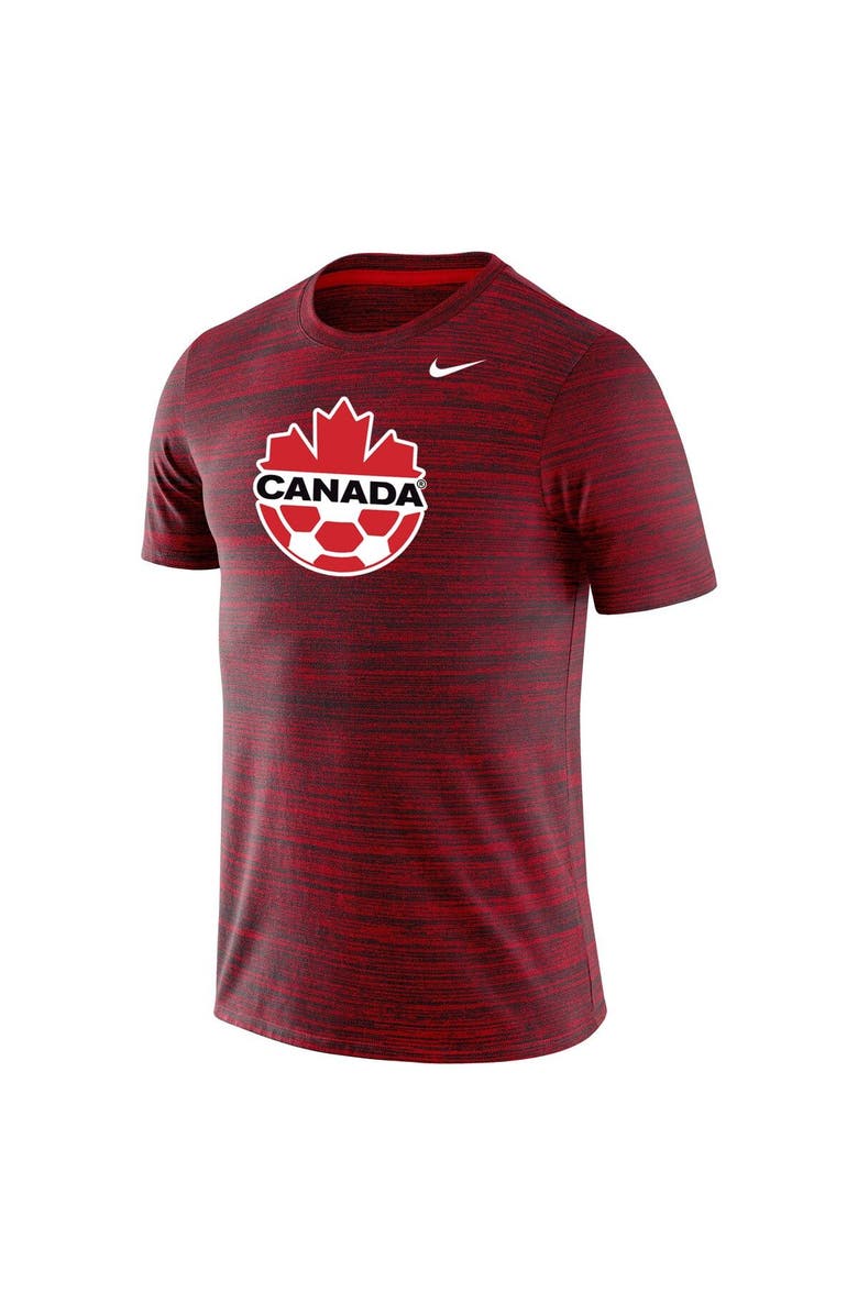 Nike Men's Nike Red Canada Soccer Primary Logo Velocity Legend Performance T-Shirt, Alternate, color, 