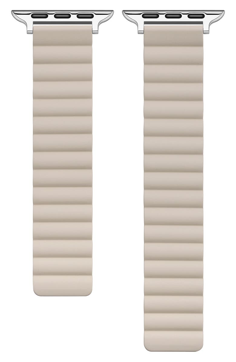 The Posh Tech Silicone Apple Watch<sup>®</sup> Watchband, Main, color, Oatmilk