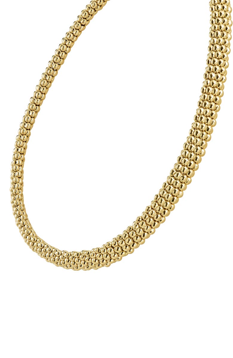 LAGOS Caviar Gold Rope Necklace, Alternate, color,