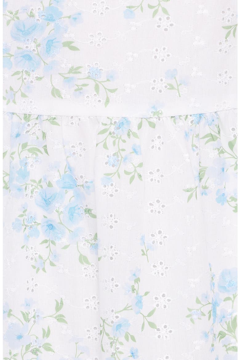Botanique Floral Print Cotton Midi Sundress, Alternate, color, BLUE FLORAL