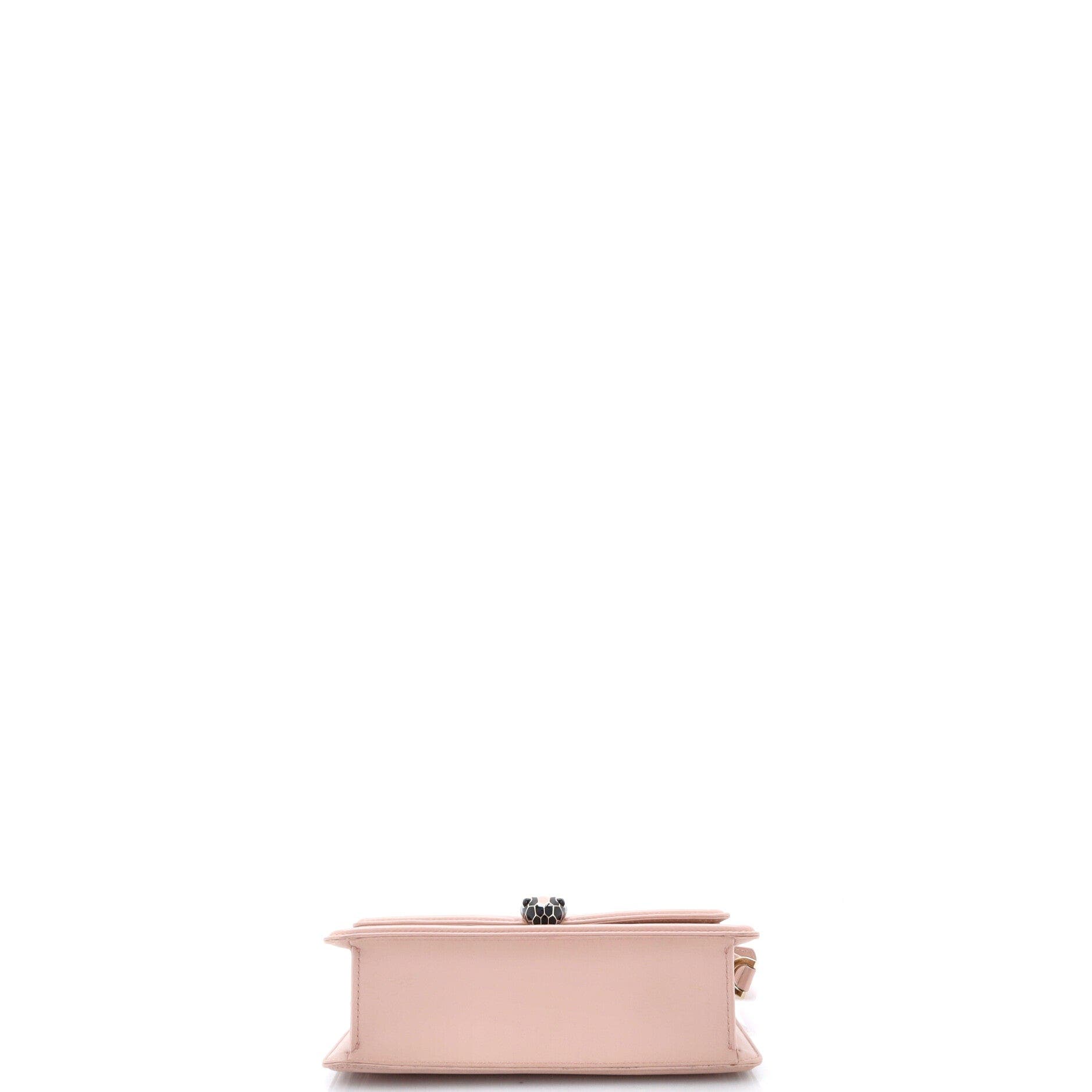 Serpenti Forever Shoulder Bag Quilted Leather Small, Alternate, color, Pink