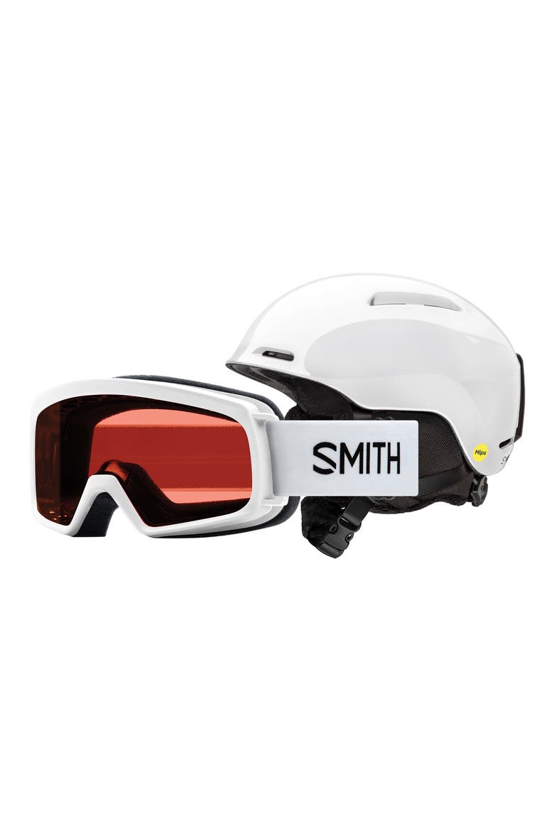 Kids' Glide Jr. Snow Helmet with MIPS & Rascal Snow Goggles Set, Main, color, WHITE