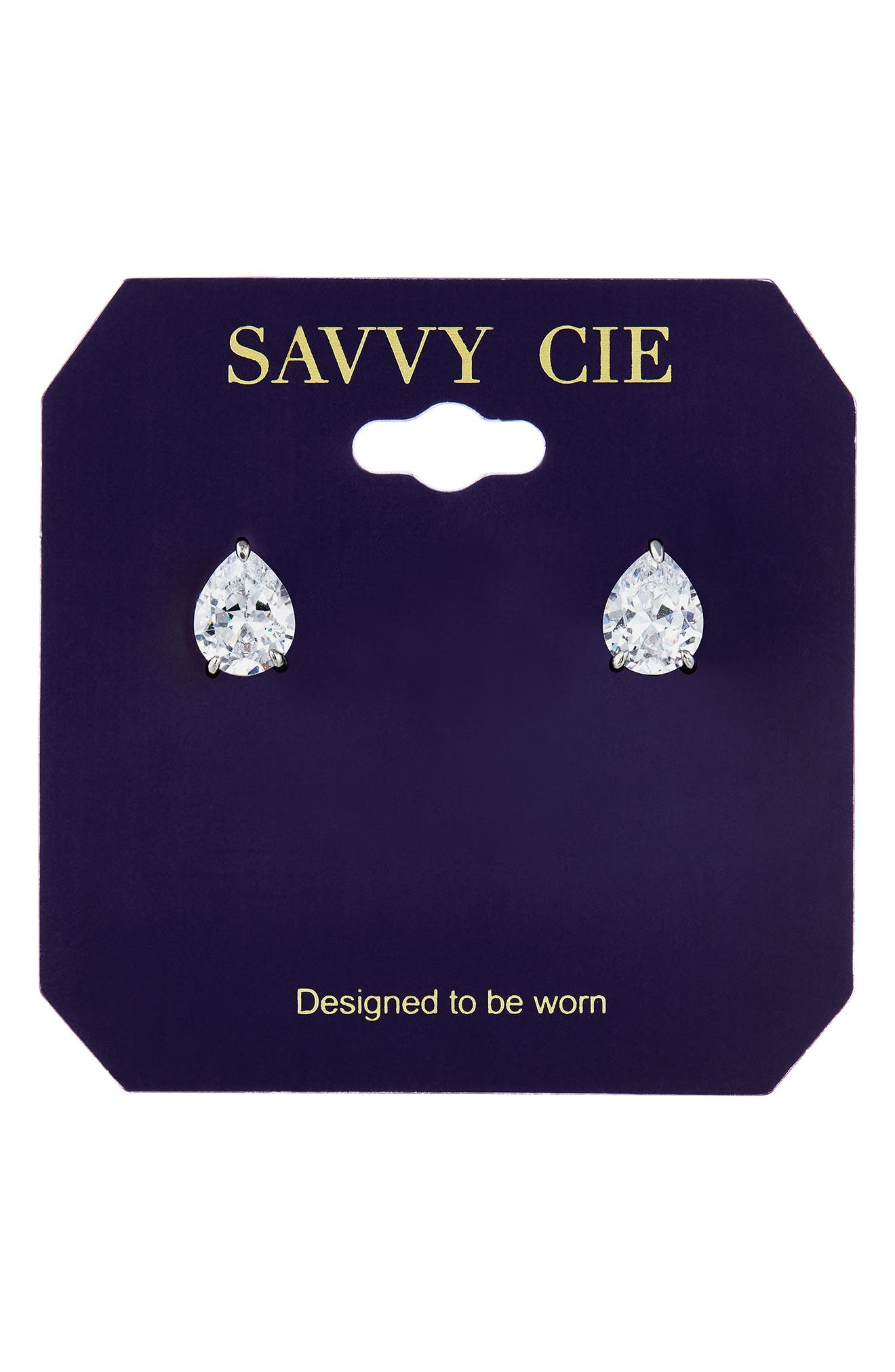Pear Solitaire Stud Earrings