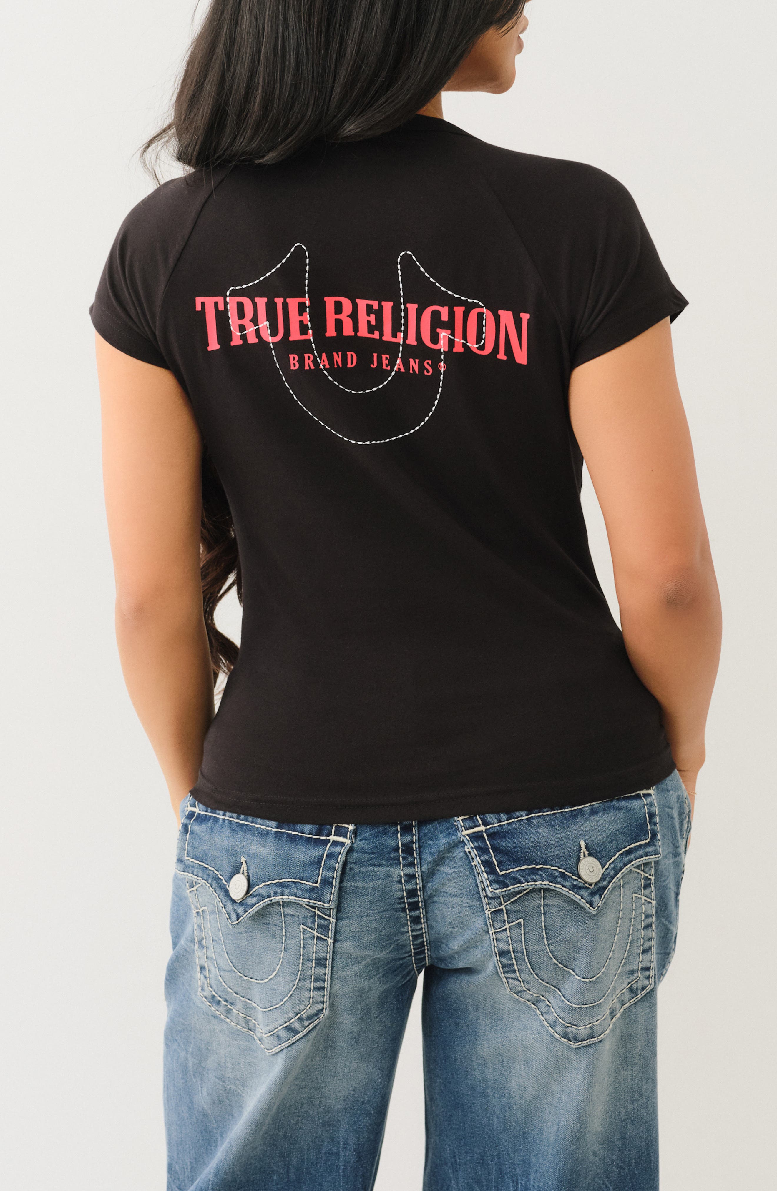 True Religion Raglan Sleeve Graphic T-Shirt (Women) | Nordstromrack