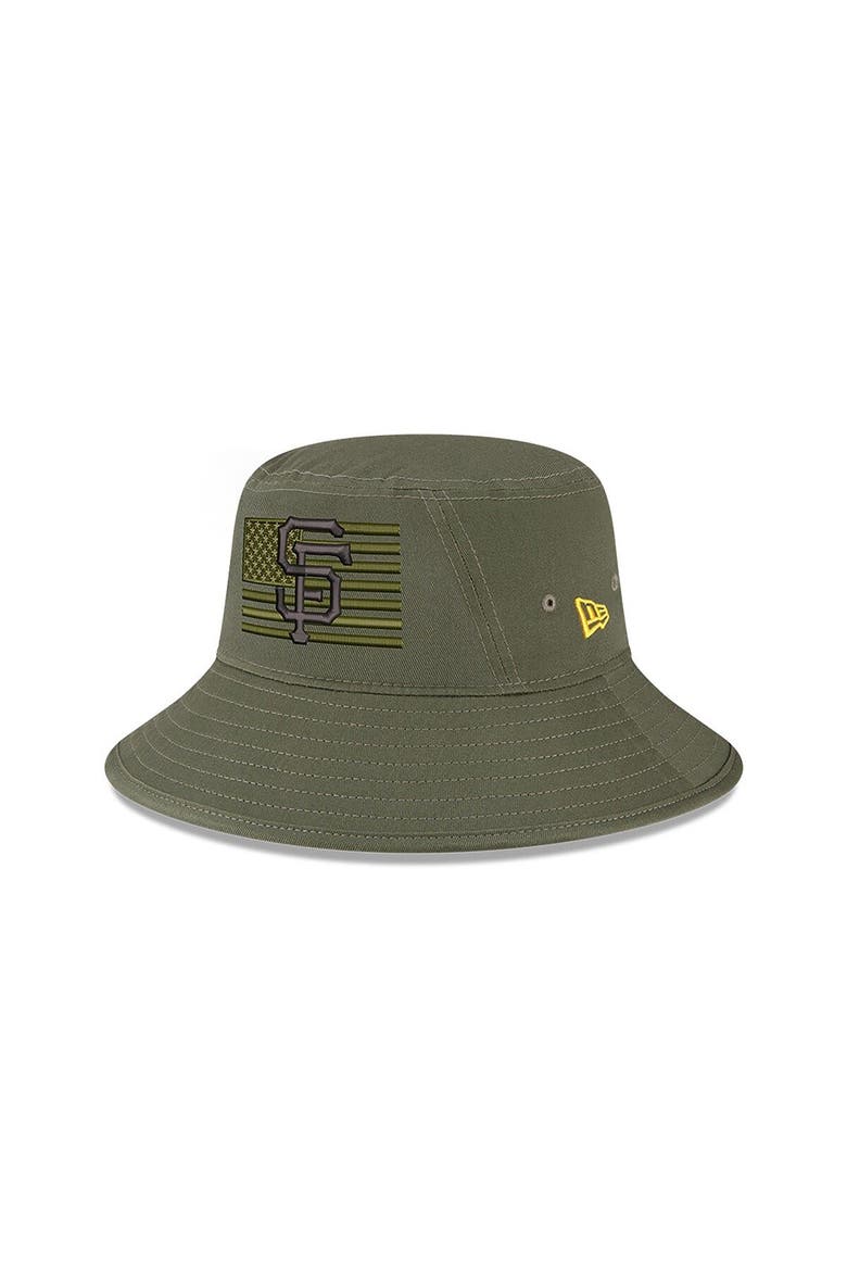 Men's New Era  Green San Francisco Giants 2023 Armed Forces Day Bucket Hat, Main, color, Green