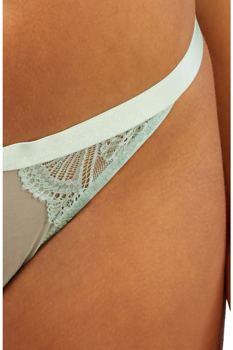 Fenella Aqua Tanga Panties, Alternate, color, AQUA