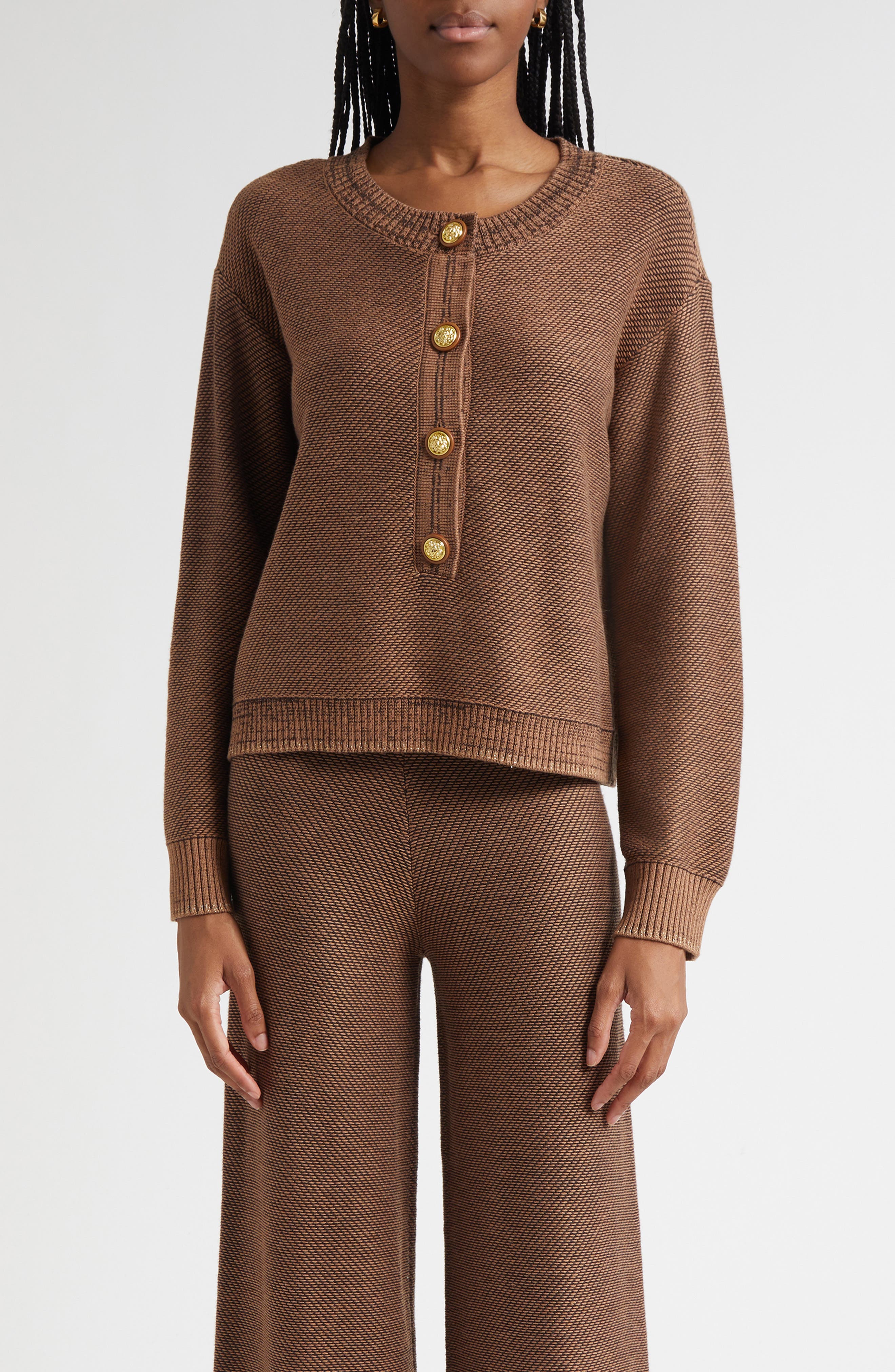 Hadassah Loop Knit Henley