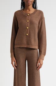 L'AGENCE Hadassah Loop Knit Henley