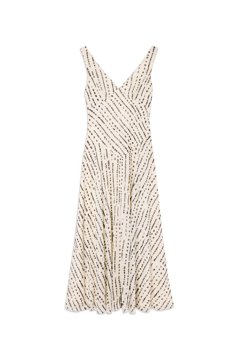 Dashed Spot Dobby Maxi Dress, Alternate, color, White/Multi