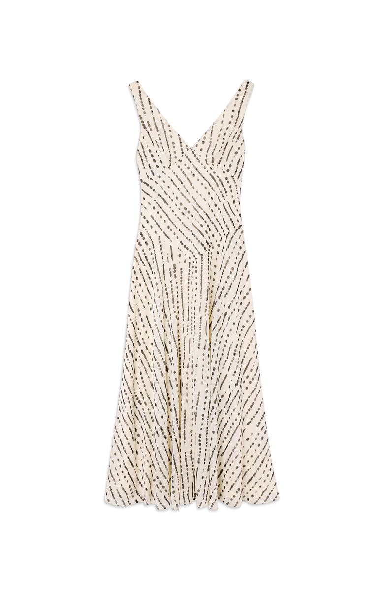 Whistles Dashed Spot Dobby Maxi Dress, Alternate, color, White/Multi