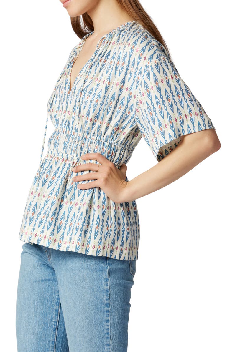 Joie Renae Split Neck Top, Alternate, color, Daphne Multi