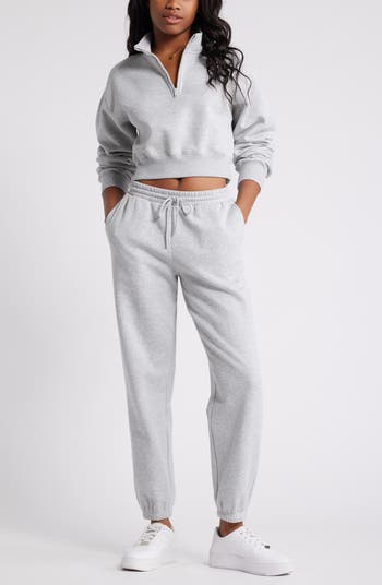 Crop Zip Fleece Hoodie