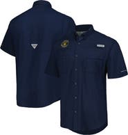 Columbia Men's Columbia Navy Milwaukee Brewers Tamiami Omni-Shade Button-Down Shirt