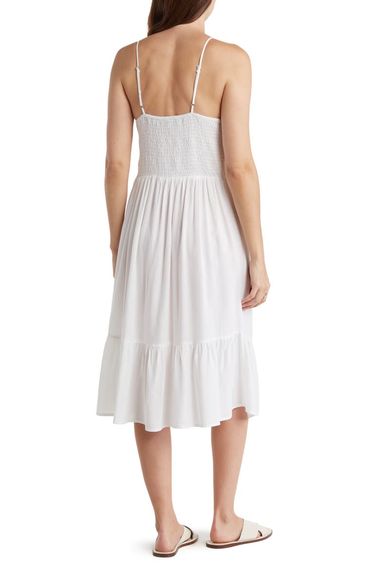 Granny Square Crochet Midi Dress, Alternate, color, WHITE