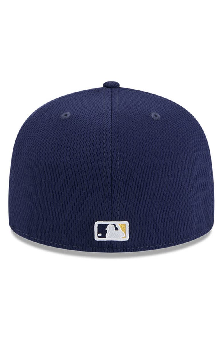 New Era Men's New Era Navy Milwaukee Brewers 2025 MLB Clubhouse 59FIFTY Fitted Hat, Alternate, color, 