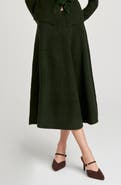WAYF Kayla A-Line Knit Midi Skirt