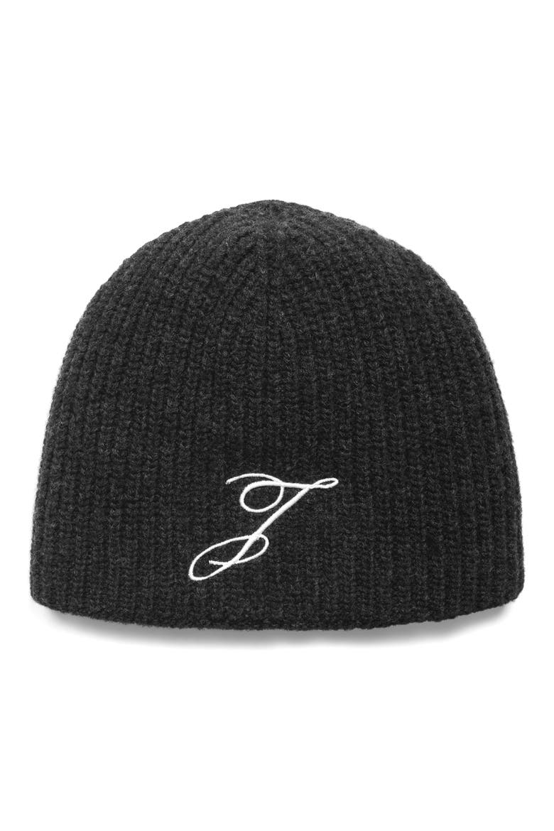 Le Bonnet Espiral Merino Wool Beanie, Main, color, DARK GREY 970