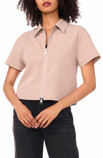 1.STATE Short Sleeve Twill Shirt Jacket