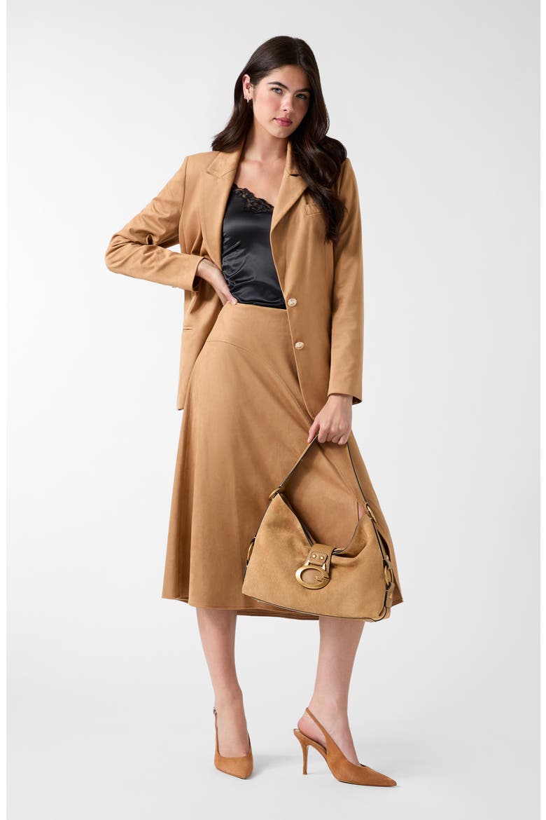 Mia Faux Suede Blazer, Alternate, color, DEEP SAND
