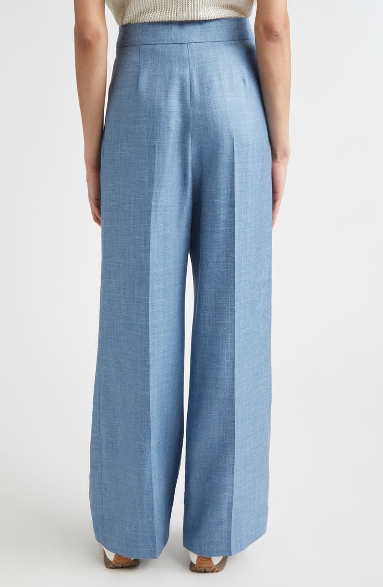 Eleventy Wool, Silk & Linen Straight Leg Pants, Alternate, color, 130 Sky Blue