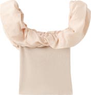 MANGO Bubble Off the Shoulder Knit Top