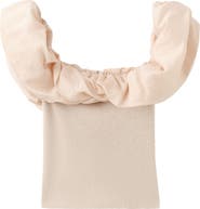 MANGO Bubble Off the Shoulder Knit Top