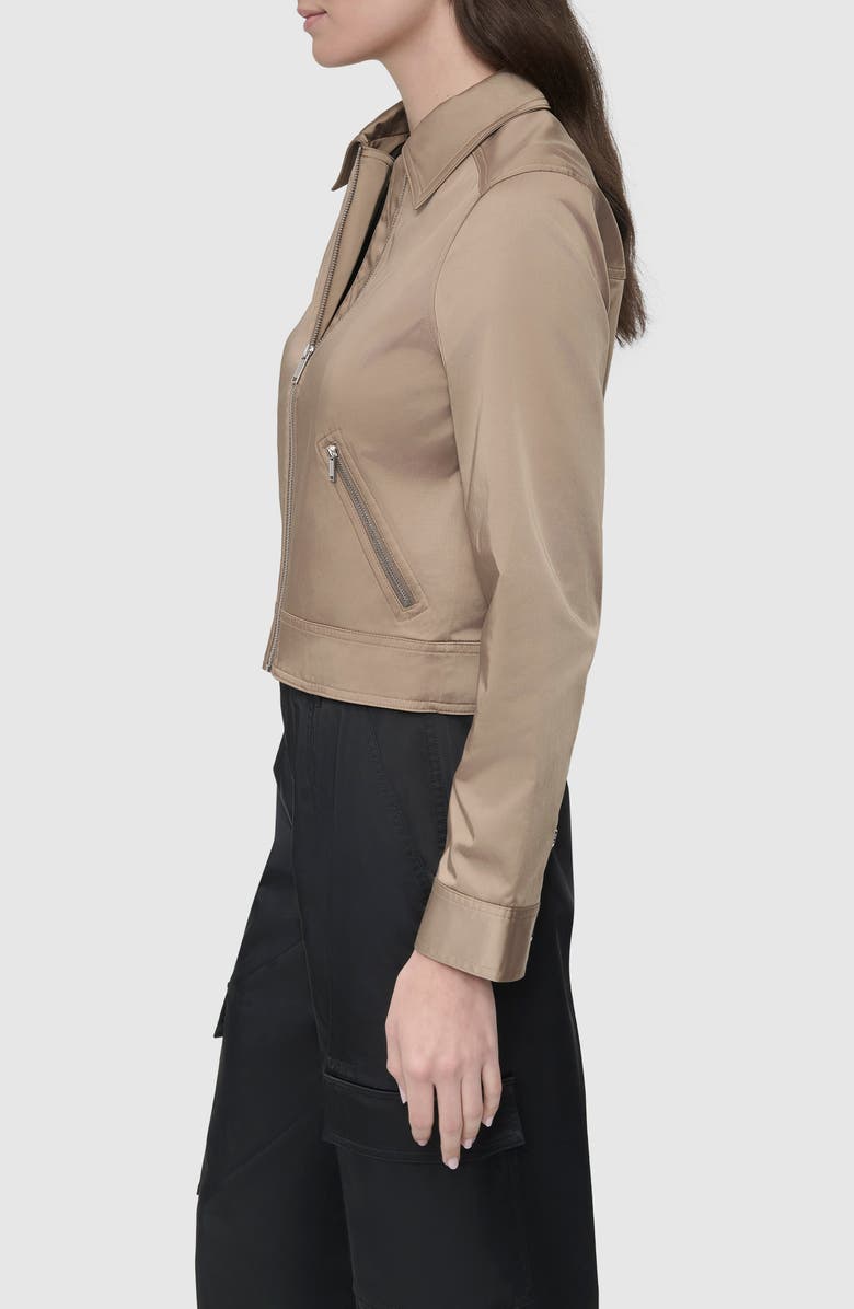 DKNY Sateen Trucker Jacket, Alternate, color, 