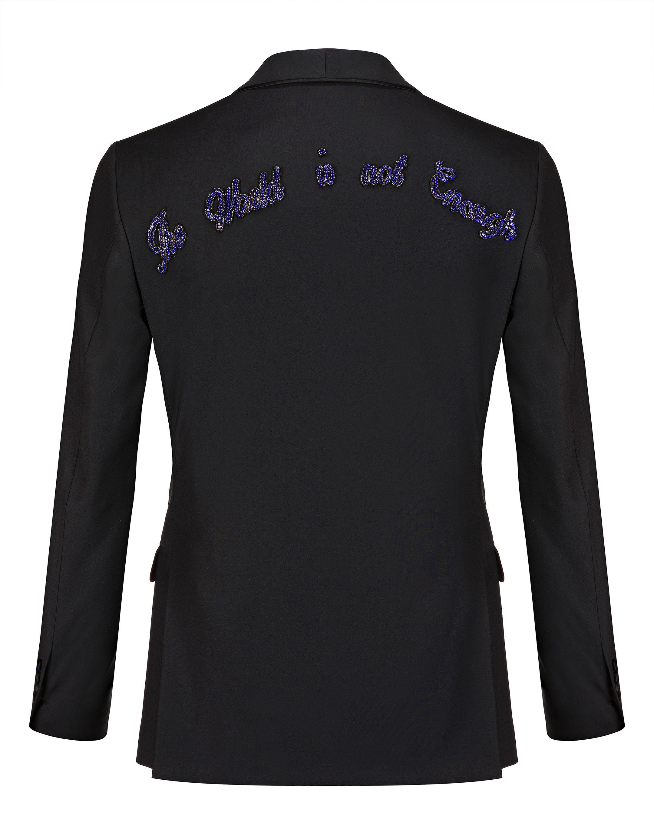 BILLIONAIRE Crystal Slogan Wool Blend Evening Jacket Men (Men) | Nordstrom