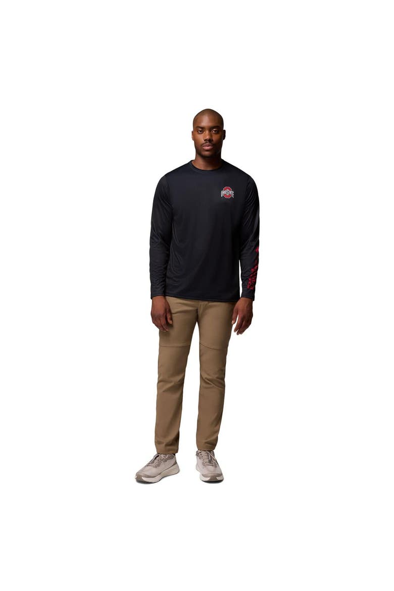 Men's Columbia  Black Ohio State Buckeyes PHG Terminal Shot 3-Hit Long Sleeve T-Shirt, Alternate, color, Black