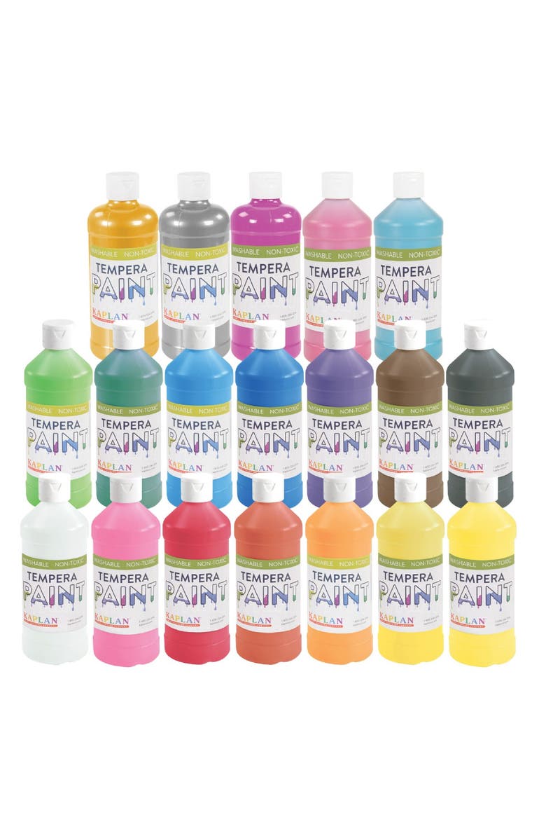 Kaplan Early Learning Company Washable Tempera Paint - Set of 19, Main, color, 