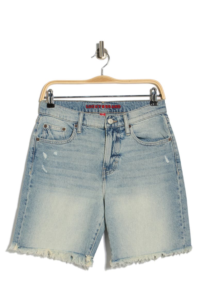 Lucky Brand '90s Loose Cutoff Denim Shorts, Main, color, Wild Blue
