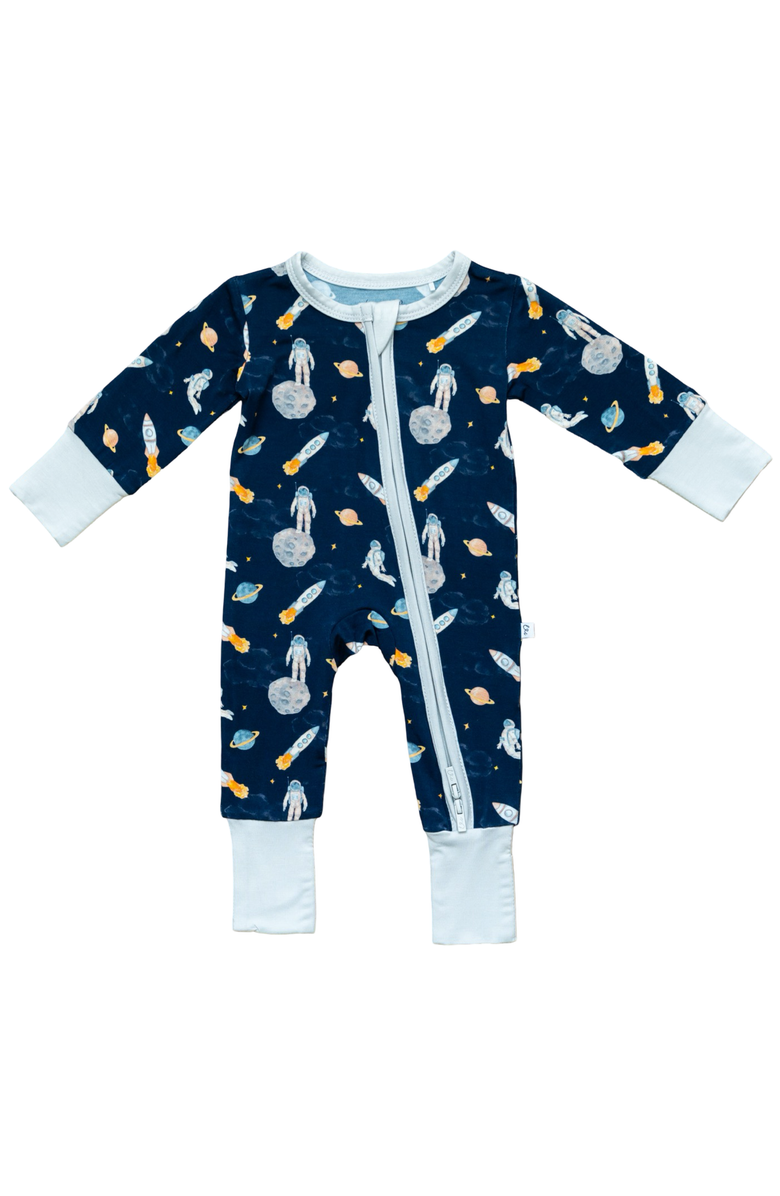 Laree + Co Samuel Convertible Footie, Main, color, Navy