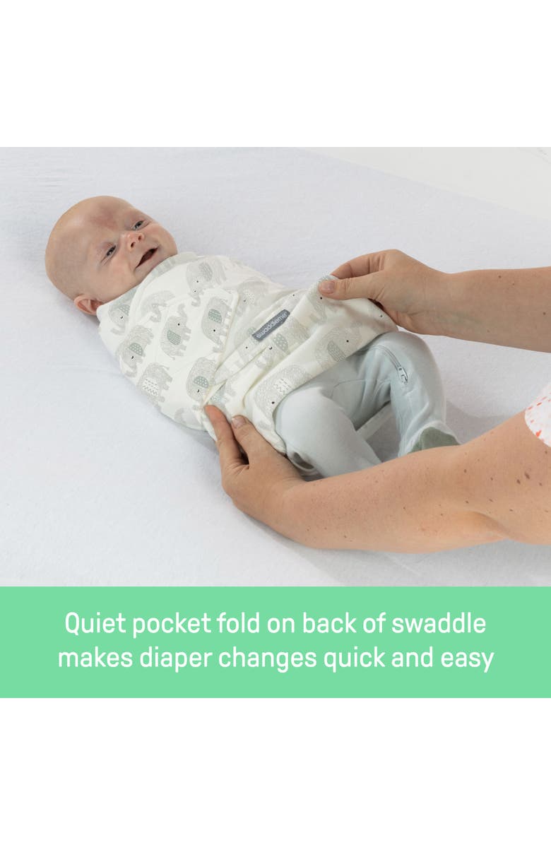 INGENUITY SwaddleMe by Ingenuity Monogram Collection Baby Swaddle, Alternate, color, White