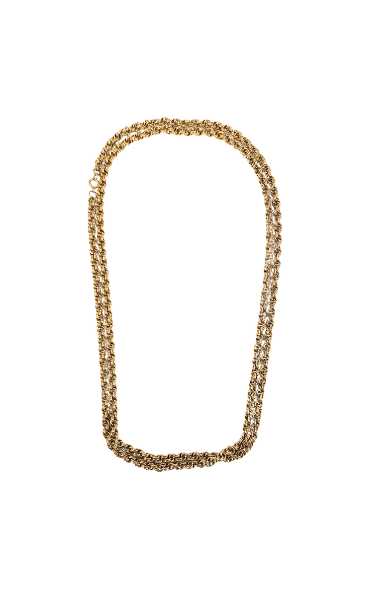 Vintage 70s Long LInk chain Necklace, Main, color, Gold
