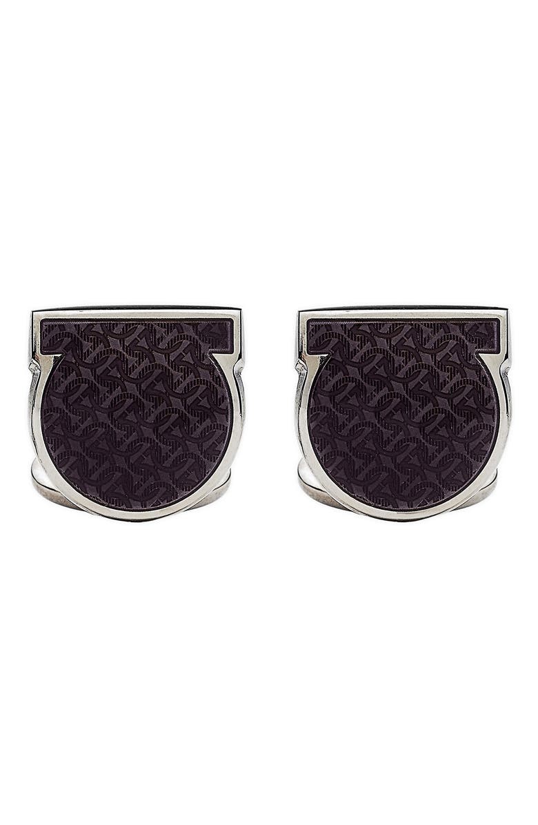 FERRAGAMO Salvatore Ferragamo Ganenam Gancini Cuff Links, Main, color, 