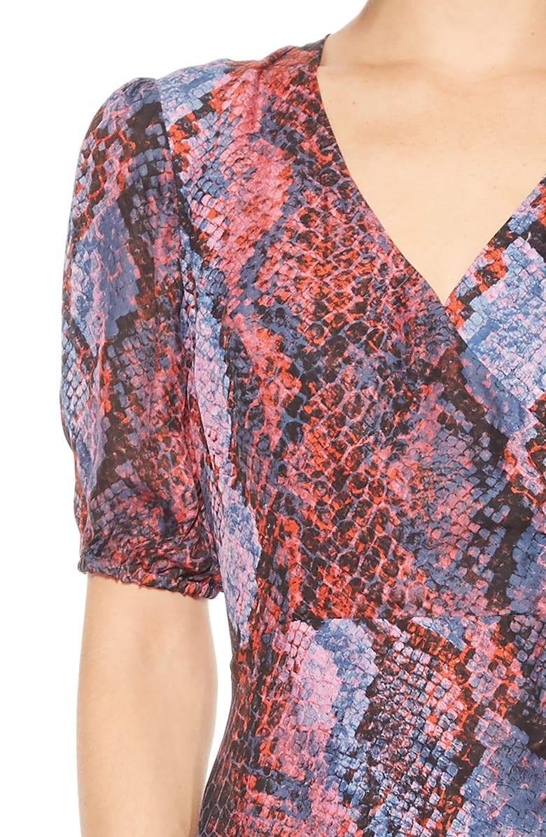 Parker Soliana Snake Print Minidress, Alternate, color, 