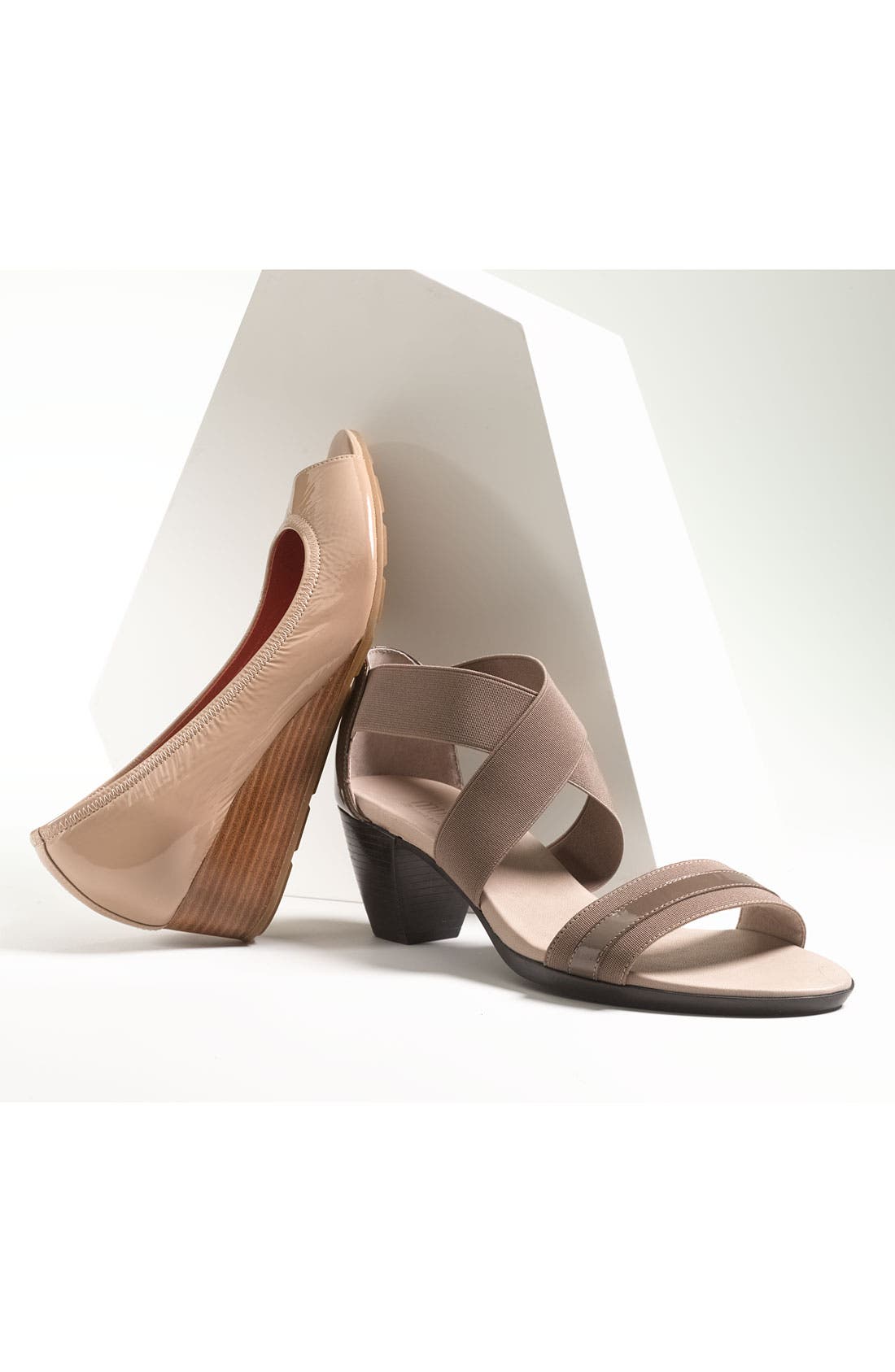 'Delana' Sandal, Alternate, color, BLACK STRETCH/ PATENT
